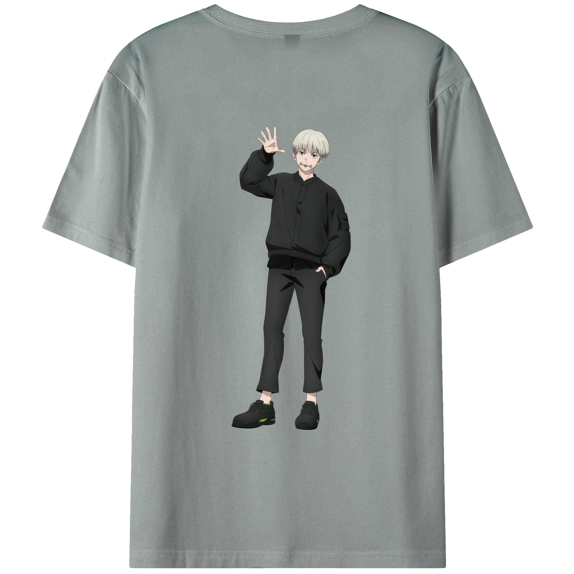 （画像用） 呪術廻戦 Jujutsu Kaisen 綿100％ メンズ半袖Tシャツ（バックプリント） 通気性